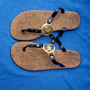 Michael Kors Logo flip flops Size 7
